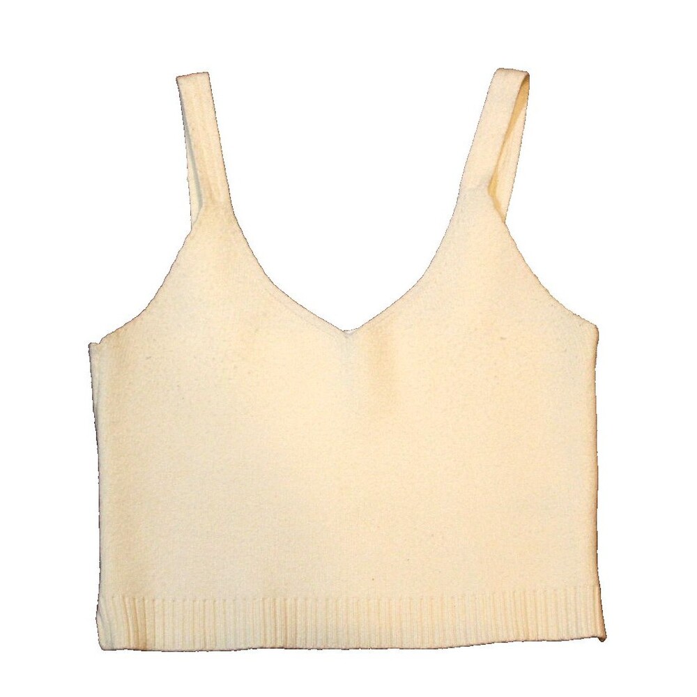Double Zero Women's Soft Knit Workout Top Muscle Tank Top Crop Top Size L